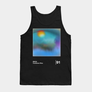 Caribbean Blue / Minimalist Style Graphic Design Tank Top